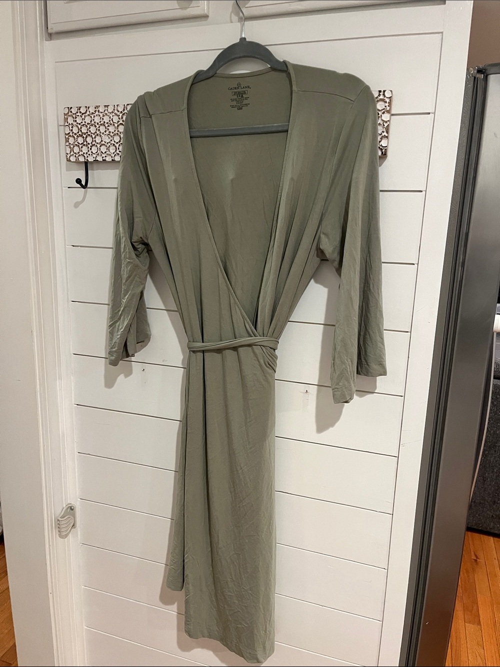 Women's Caden Lane bamboo Olive Green Wrap Robe - Soft Kimono Style